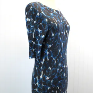 Love Moschino Womens‎ US 6 Abstract Floral Sweater Dress Blue Gray White thumbnail 4