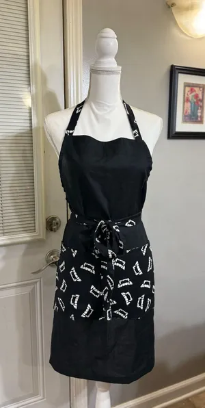 Handmade glow in the dark vampire teeth apron  thumbnail 1