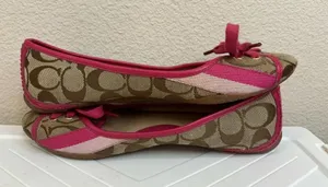 Coach Pink Janelle Signature Flats thumbnail 2