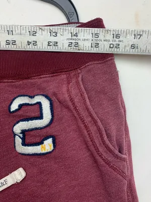 Abercrombie & Fitch y2k logo Maroon Lounge Drawstring Sweatpants thumbnail 6