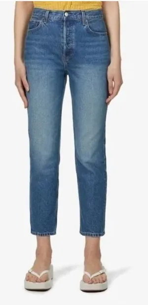 Reformation Hanna Mid Rise Relaxed Jean in Kama Wash thumbnail 1