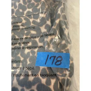 NWT Wild Fable Mid Rise Wide Leg Baggy Jeans Beige Leopard Women's Size Medium thumbnail 12