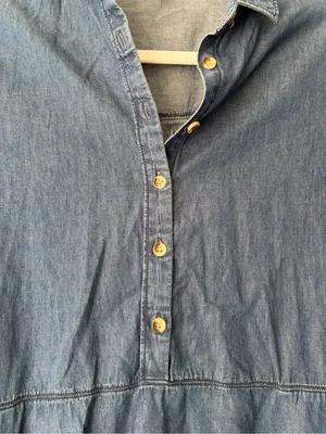 100% Cotton Denim Fringe Dress thumbnail 3