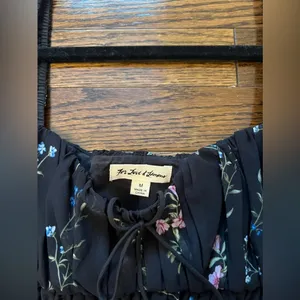 For Love and Lemons Dixon Mini Dress Black Floral thumbnail 6