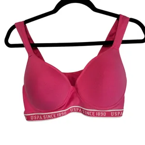US Polo Assn‎ Pink Sports Bra Wireless Padded Logo Band Womens 1X 3PKBR4612 thumbnail 5