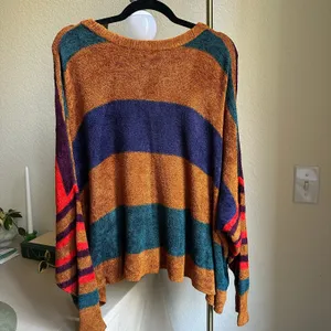Free People Striped Chenille Oversize Sweater thumbnail 5