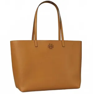 Tory Burch McGraw Leather Tote in Tiramisu Brown NWT thumbnail 1
