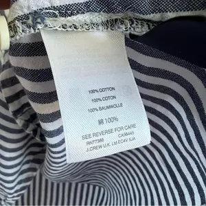 J Crew Short-Sleeve Button-Up Shirt in Stripe Style G7496 Small thumbnail 7