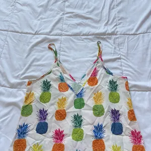 SheIn Womens Size Medium Whit‎ Tropical Cover Up Dress Beach Summer Resortwear thumbnail 2