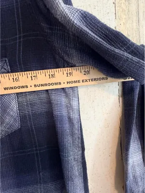 BDG Women's Medium Blue Plaid Button Down Flannel Shirt thumbnail 9