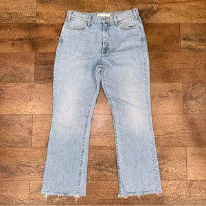 Mother Superior The Hustler Ankle Fray Home on the Range Light Blue Jeans thumbnail 4
