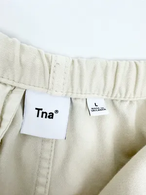 Tna X Aritzia Cache Cargo Parachute Pant Darted Barrel Beige Jogger Cotton thumbnail 15