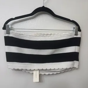 NWT Anthropologie Mandy Striped Strapless Top | Summer Tube Top thumbnail 6