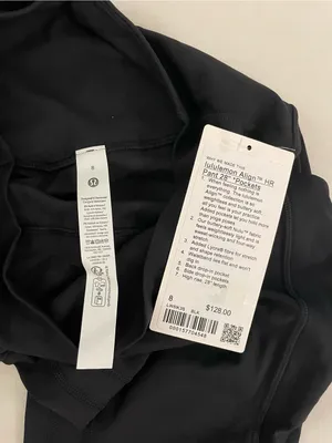 Lululemon NWT Align High Rise Leggings 28” Black Pockets Size 8 thumbnail 6
