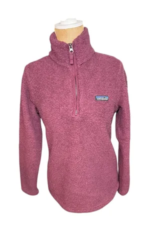 Patagonia Women's XS Fuzzy‎ Fleece Pullover Sweater Marsupial Berry thumbnail 1