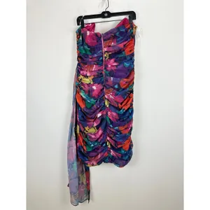 Lulus Uncommon Aesthetic Black Floral Strapless Bodycon Midi Dress Party XL NWT thumbnail 8