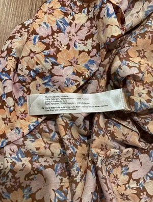Band of the Free Floral Midi Dress M Puff Sleeve Smocked Cottagecore thumbnail 9
