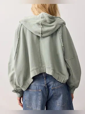 NWOT Free People We the Free Lena Shrug - Odessa Grey green - medium thumbnail 4