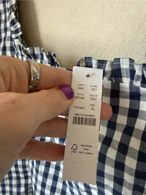 J. Crew Ruffle-trim stretch cotton poplin top in gingham Size XL thumbnail 3