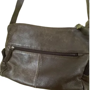Vintage Stone Mountain Brown Leather Shoulder Bag thumbnail 12