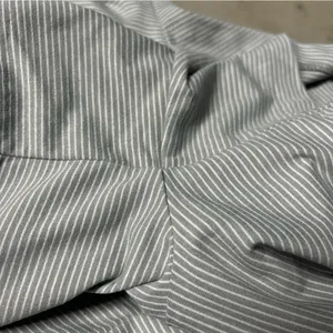 Athleta Modern Metro Grey Striped Shortie Athletic Shorts Size Medium thumbnail 5