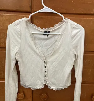 UO White Cropped Top thumbnail 1
