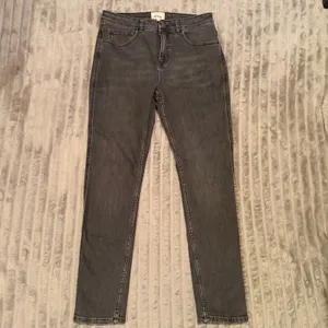 Sézane Denim Womens Gray High Waisted Straight Jeans Size FR40 US8 Charcoal Wash thumbnail 2
