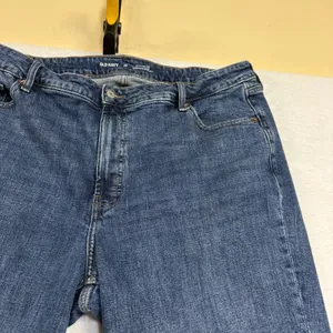 Old Navy 20 Extra High-Rise Straight Denim Jeans Medium Wash Secret-Smooth Work thumbnail 4