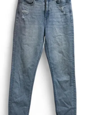 American Eagle Outfitters light wash straight-leg mom jeans. Size 2 thumbnail 1