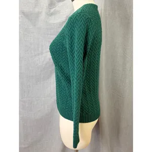Janie and Jack Green Textured Knit Sweater White Stripe Sleeve Size‎ 12 thumbnail 7