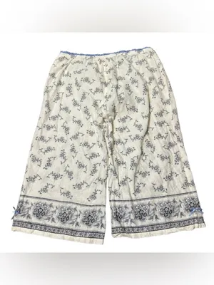 Vintage E By Eloise Anthropologie Swiss Dot Pajama Set Small Toile Floral thumbnail 13