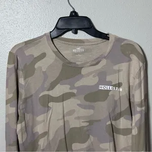 Hollister Women Beige/Green cropped Long sleeve Camo size‎ small thumbnail 4
