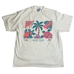 90s Vintage Catalina Island Ca Puff Print Tshirt large thumbnail 1