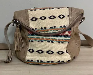 The Sak Deena Tan embroidered design flap crossbody bag thumbnail 1