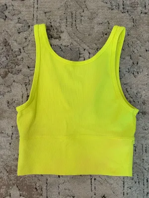 Lululemon Ribbed Power Pivot Tank Electric Lemon thumbnail 3