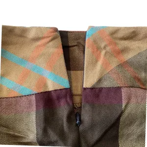 Vintage Long Plaid Skirt Brown Size 8 thumbnail 4