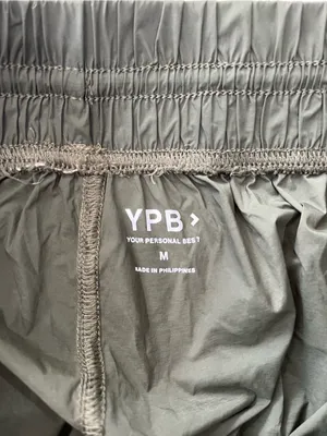 YPB Your Personal Best Crinkle Nylon Parachute Jogger in Desert Olive Green M thumbnail 6