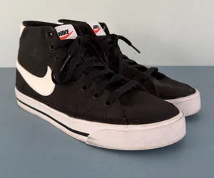 Nike Court Legacy Mid Canvas Black White Sneakers thumbnail 1
