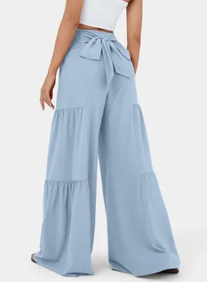 Halara Breezeful Flowy Wide Leg Pants Quick Dry High Waisted Blue M (8-10) NWT thumbnail 7