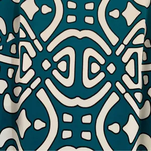 Laundry By Design Dress Womens 4 Teal White Geometric Shift Career Travel thumbnail 3