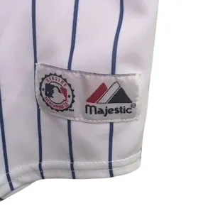 Chicago Cubs Majestic Jersey XL Made USA White Pinstripe MLB Baseball thumbnail 2