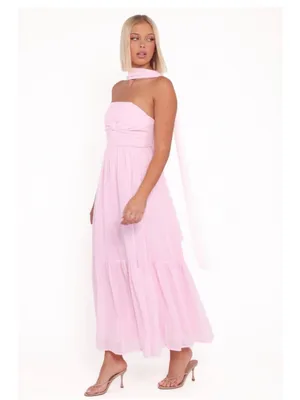 NEW Petal & Pup Celestria-Maxi-Dress-Pink 4 $99 NO SCARF thumbnail 4