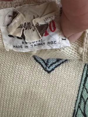 Vintage Unbranded Cotton Cream Graphic Crewneck Sweater Size Large thumbnail 11