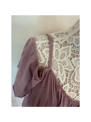Torrid Women's Plus Size 5 Purple Eyelet Cold Shoulder Blouse thumbnail 8