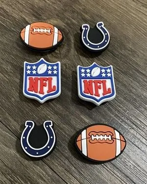 Indianapolis Colts Football Team Charm For Crocs Shoe Charms - 6 Pieces thumbnail 1