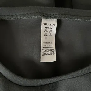 Spanx AirEssentials Long Sleeve Cropped Crew Green Gray Modal Blend Top Medium thumbnail 3