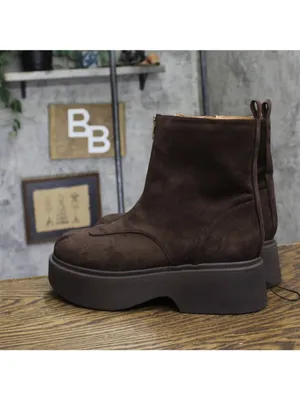 Wild Fable Womens Honor Boots Faux Suede Platform Combat Boots Dark Brown 9M thumbnail 2