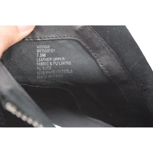 Steve Madden Black Suede‎ Leather Wedgie Hidden Wedge Zip Up Ankle Boots thumbnail 7