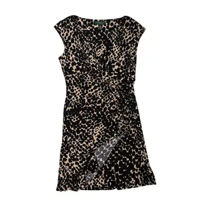 Lauren Ralph Lauren Leopard Animal Print V Neck Mini Wrap Dress Size 6 thumbnail 3
