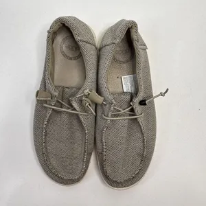 Hey Dude Size‎ 8 Wendy Loafers Sox Beige Knit Slip On Shoes Lightweight Women's thumbnail 7